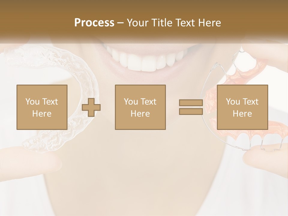 A Woman Holding A Toothbrush And A Fake Tooth PowerPoint Template