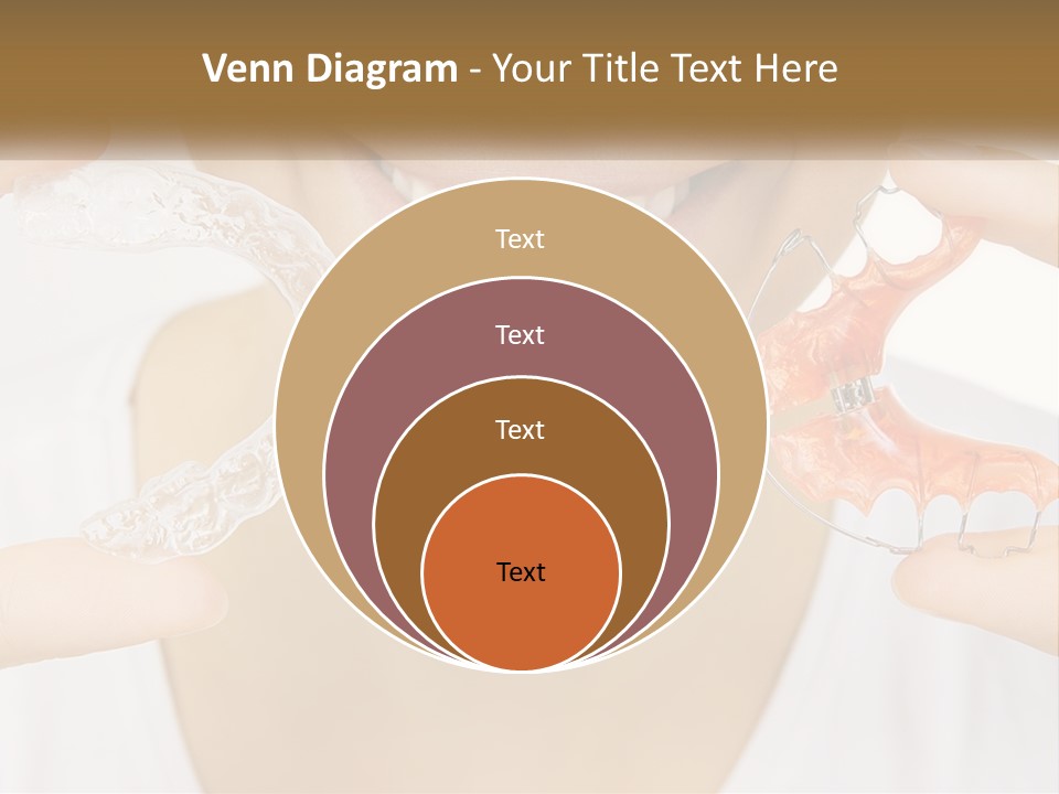 A Woman Holding A Toothbrush And A Fake Tooth PowerPoint Template