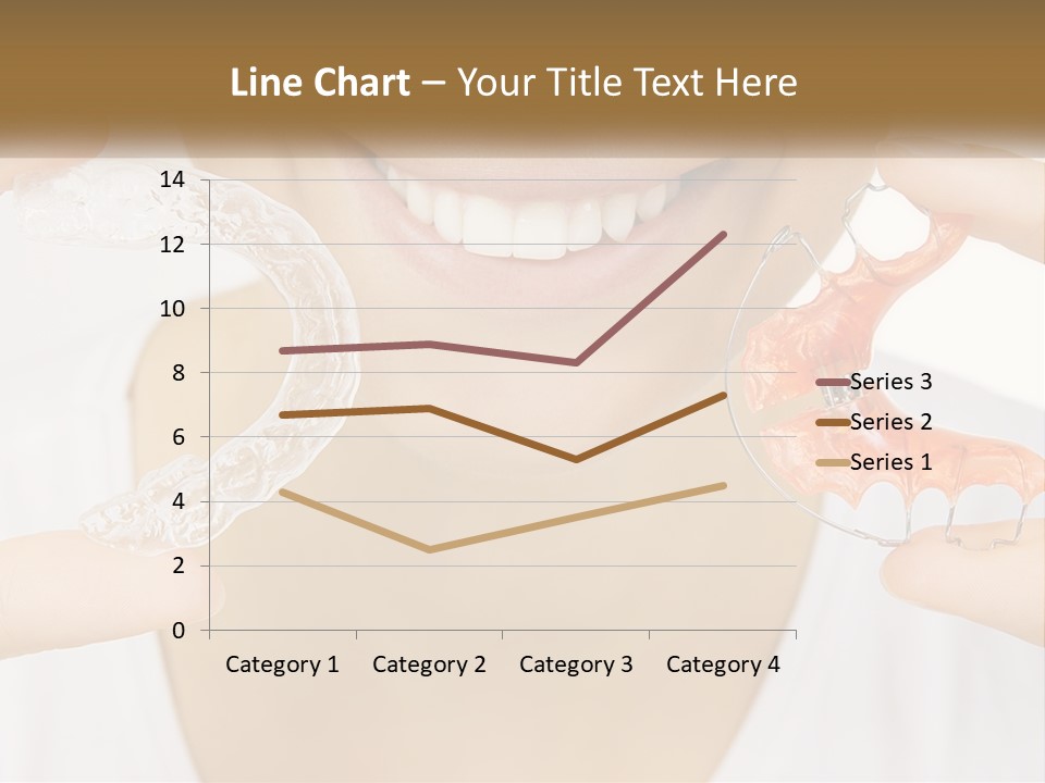 A Woman Holding A Toothbrush And A Fake Tooth PowerPoint Template