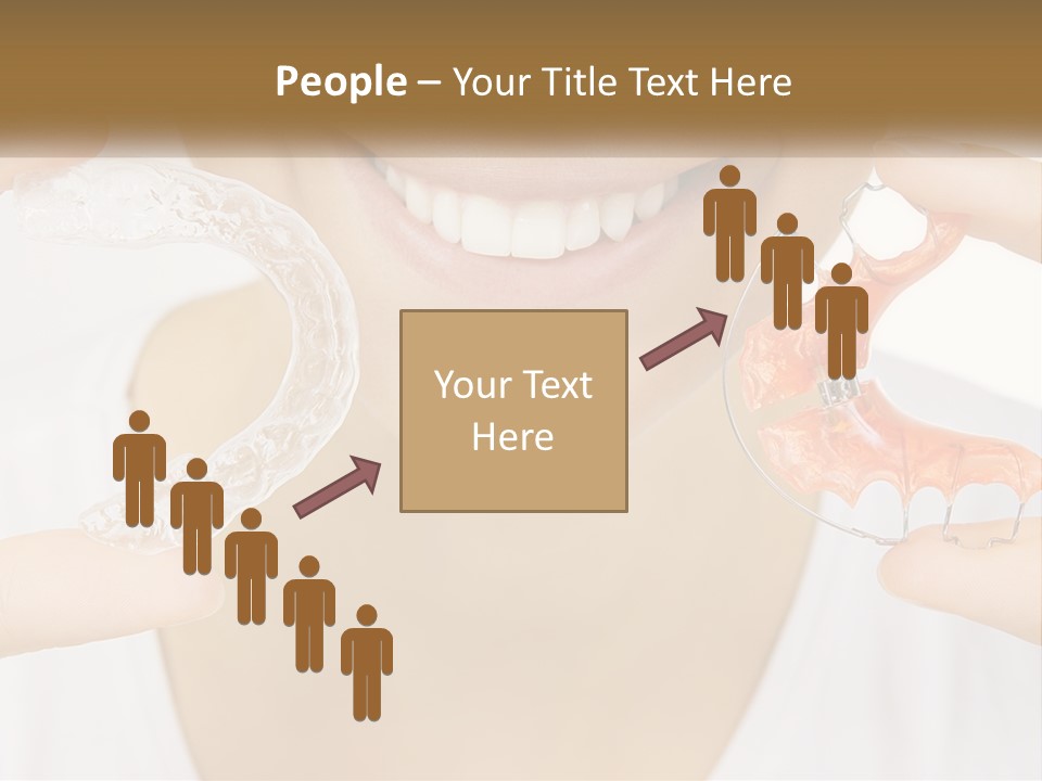 A Woman Holding A Toothbrush And A Fake Tooth PowerPoint Template