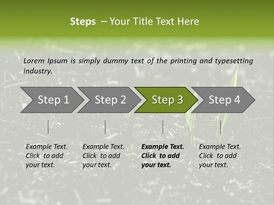 A Green Plant Is Growing Out Of The Ground PowerPoint Template