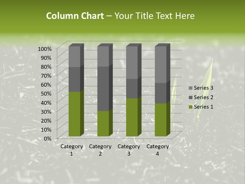 A Green Plant Is Growing Out Of The Ground PowerPoint Template