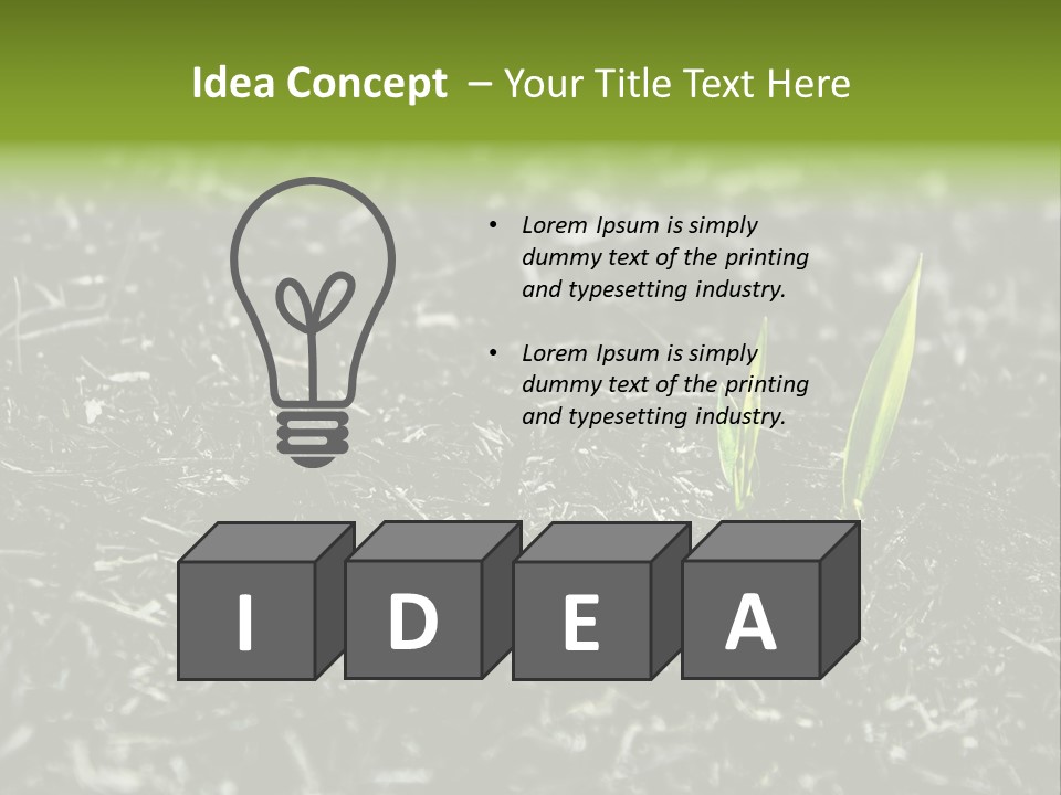 A Green Plant Is Growing Out Of The Ground PowerPoint Template