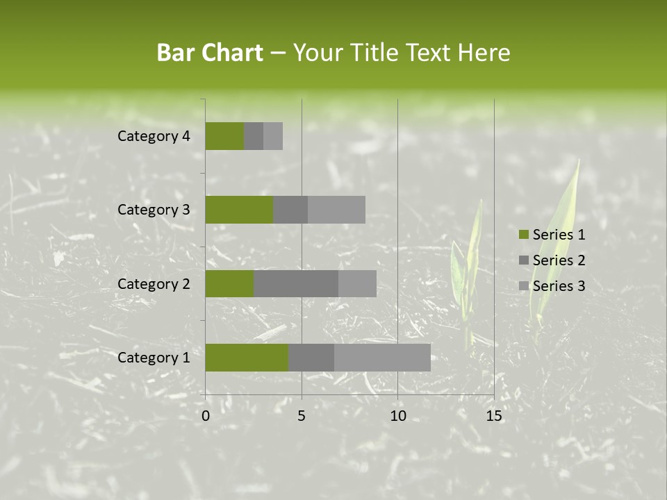 A Green Plant Is Growing Out Of The Ground PowerPoint Template