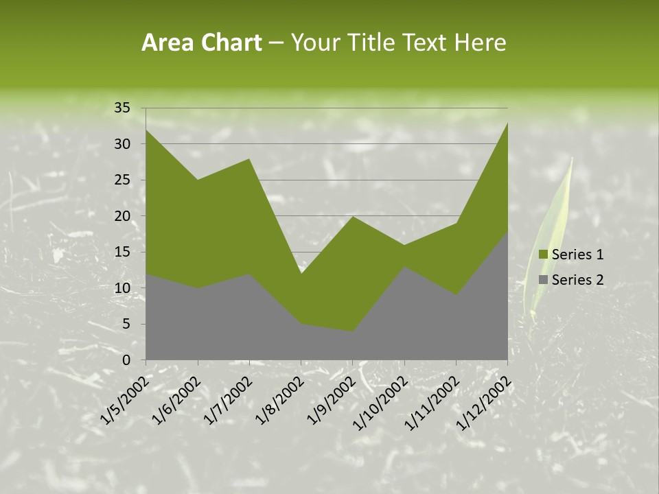 A Green Plant Is Growing Out Of The Ground PowerPoint Template