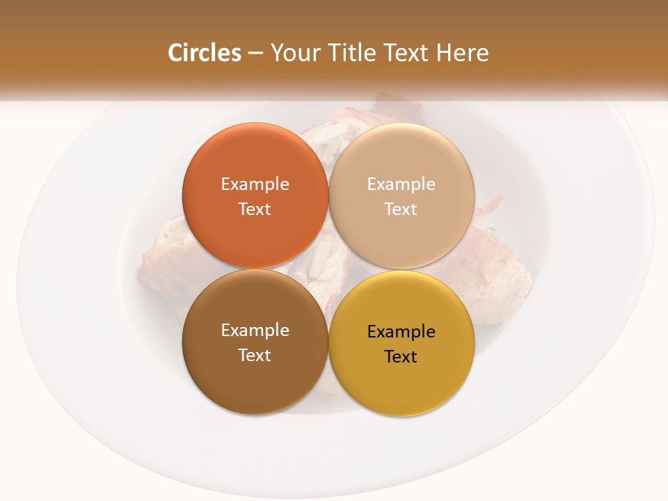 A Plate Of Food With Chicken And Mushrooms On It PowerPoint Template