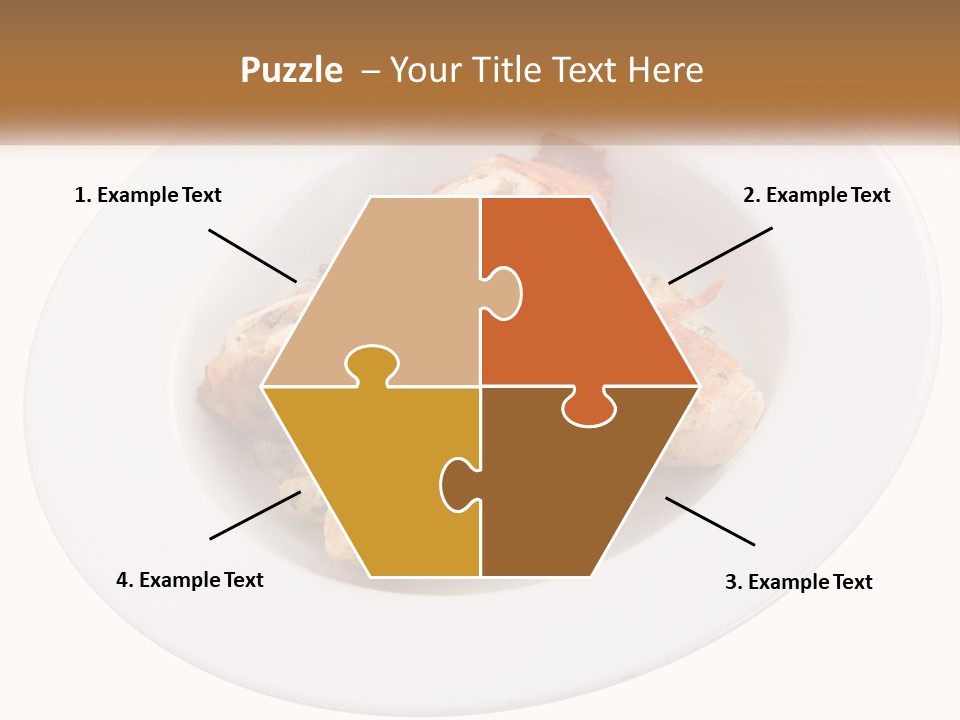 A Plate Of Food With Chicken And Mushrooms On It PowerPoint Template