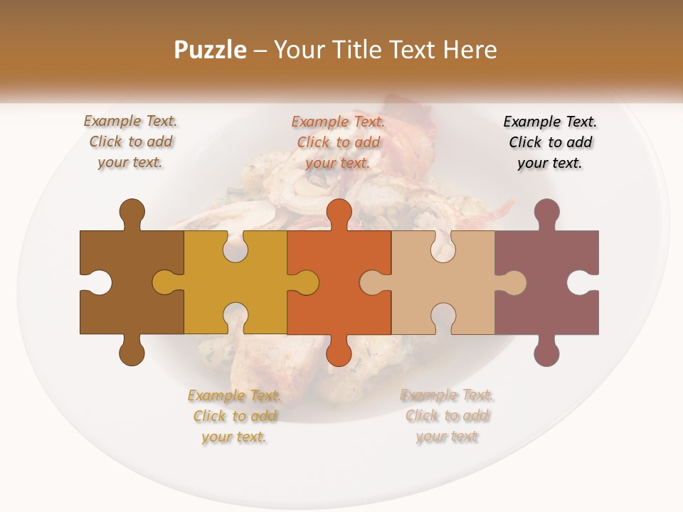 A Plate Of Food With Chicken And Mushrooms On It PowerPoint Template