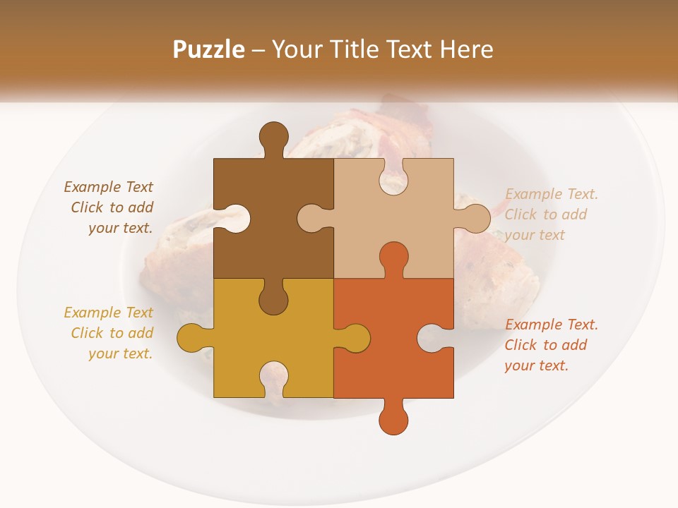 A Plate Of Food With Chicken And Mushrooms On It PowerPoint Template