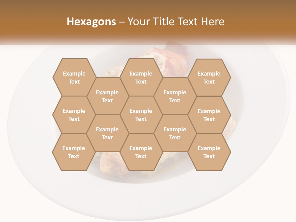 A Plate Of Food With Chicken And Mushrooms On It PowerPoint Template