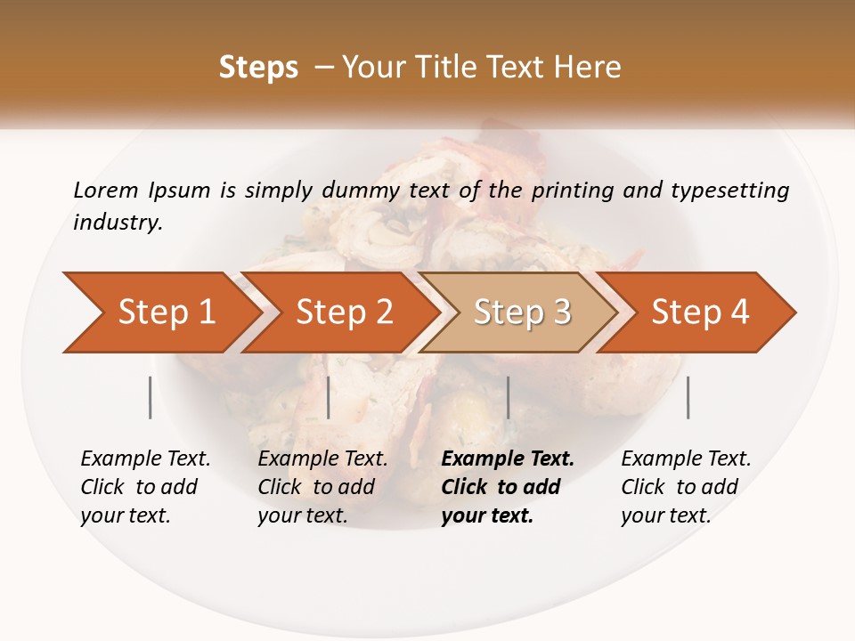 A Plate Of Food With Chicken And Mushrooms On It PowerPoint Template