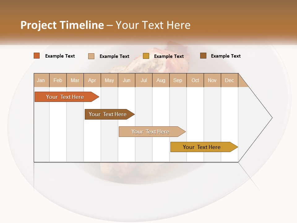 A Plate Of Food With Chicken And Mushrooms On It PowerPoint Template
