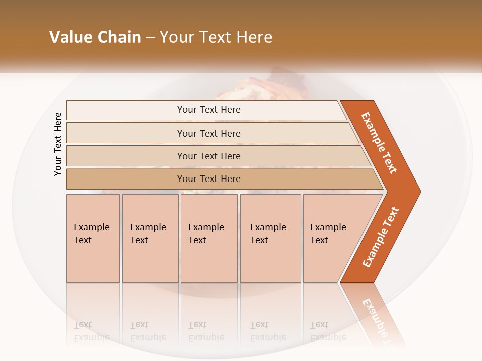 A Plate Of Food With Chicken And Mushrooms On It PowerPoint Template