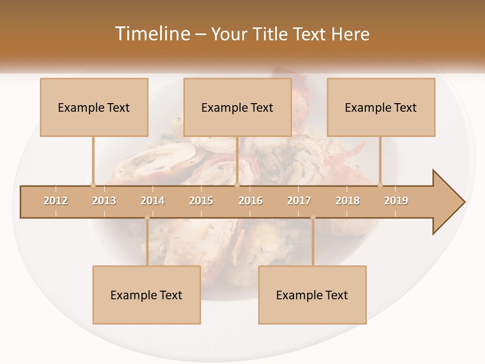A Plate Of Food With Chicken And Mushrooms On It PowerPoint Template