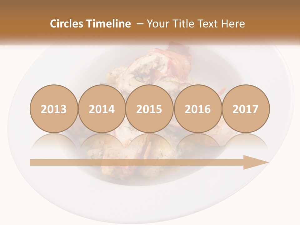A Plate Of Food With Chicken And Mushrooms On It PowerPoint Template