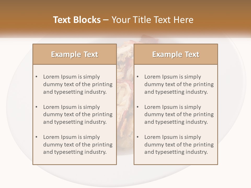 A Plate Of Food With Chicken And Mushrooms On It PowerPoint Template