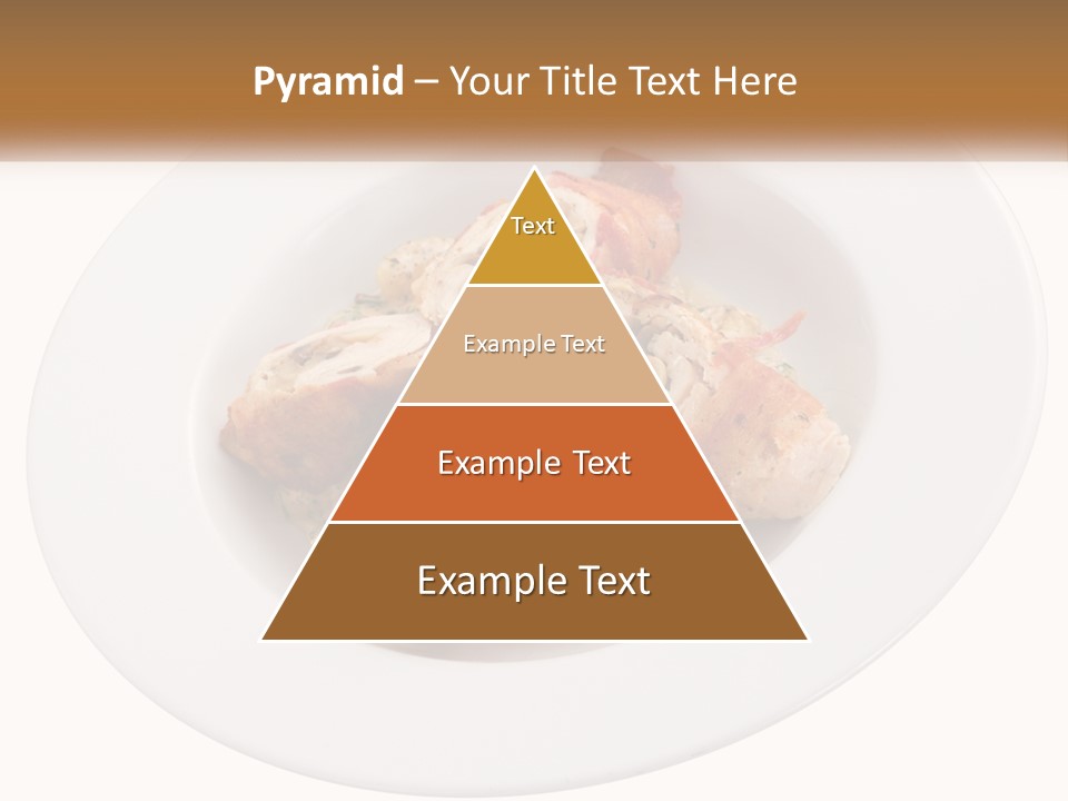 A Plate Of Food With Chicken And Mushrooms On It PowerPoint Template