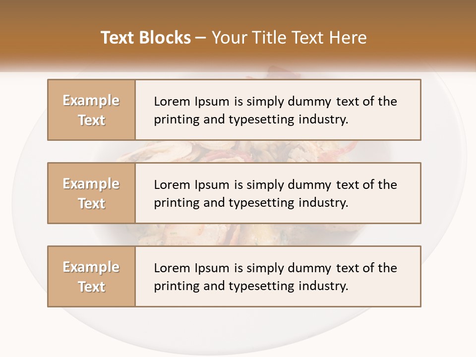 A Plate Of Food With Chicken And Mushrooms On It PowerPoint Template