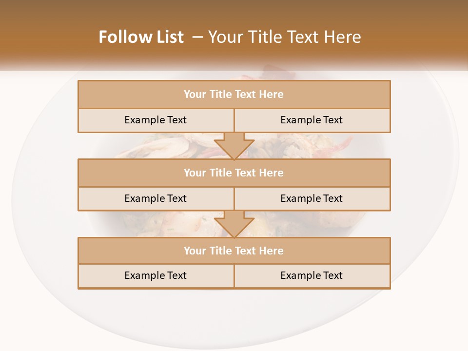 A Plate Of Food With Chicken And Mushrooms On It PowerPoint Template