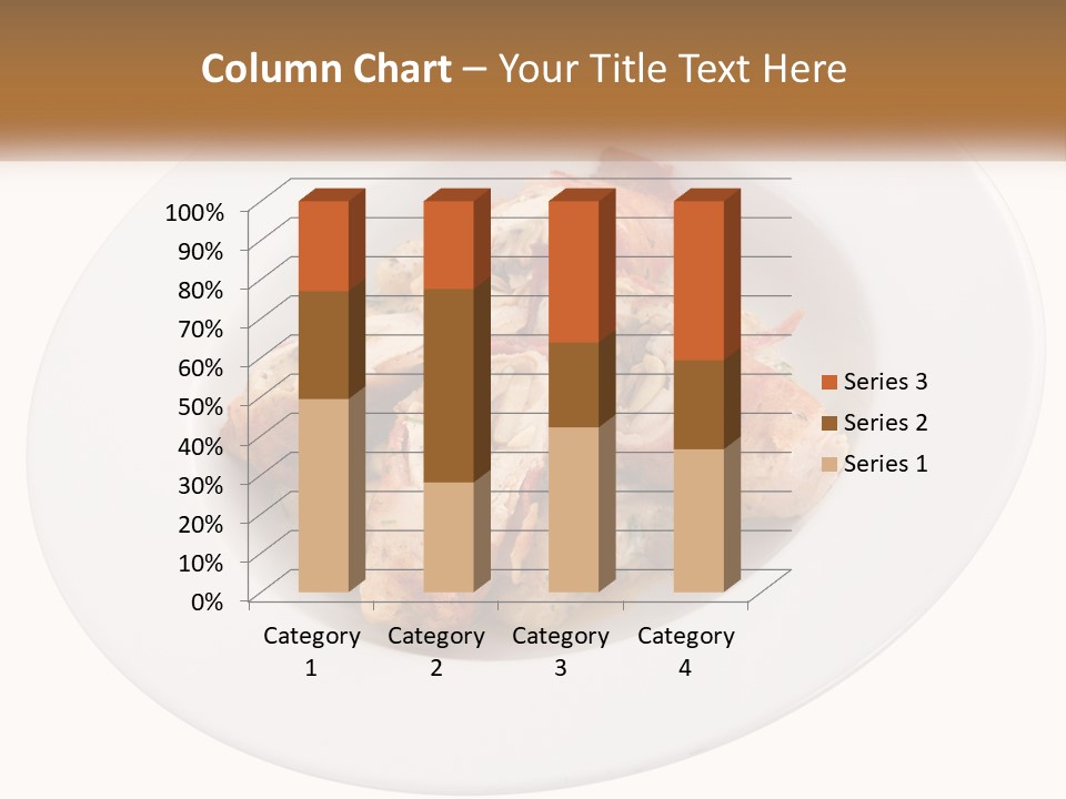 A Plate Of Food With Chicken And Mushrooms On It PowerPoint Template