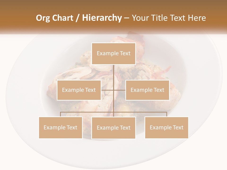 A Plate Of Food With Chicken And Mushrooms On It PowerPoint Template