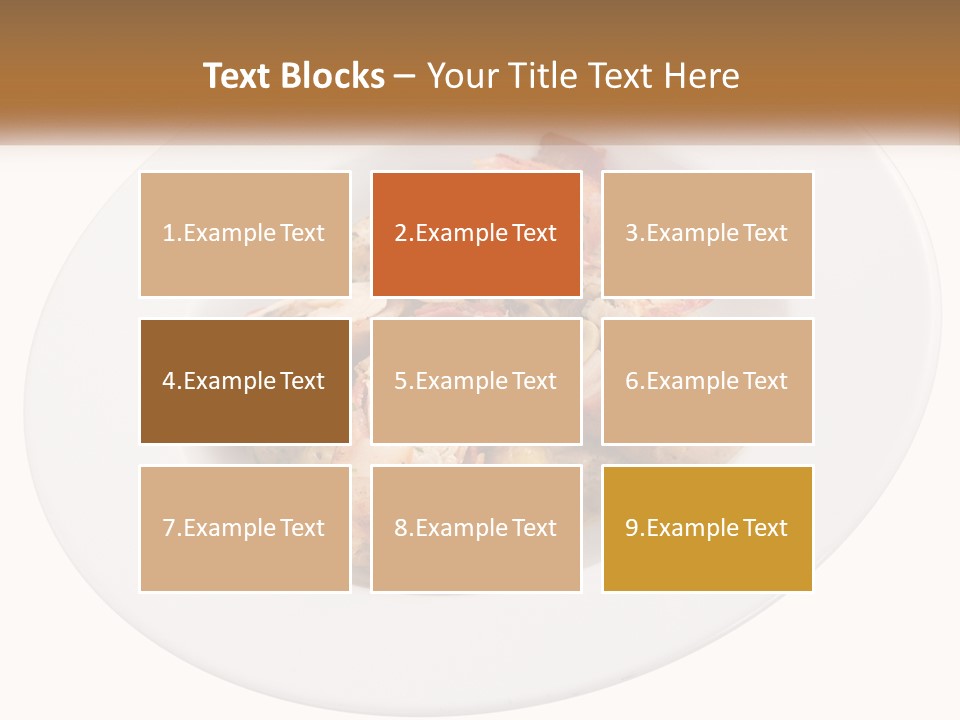 A Plate Of Food With Chicken And Mushrooms On It PowerPoint Template