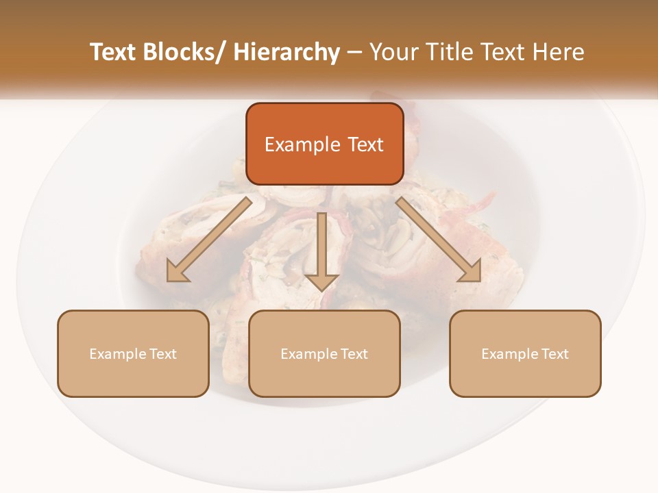 A Plate Of Food With Chicken And Mushrooms On It PowerPoint Template