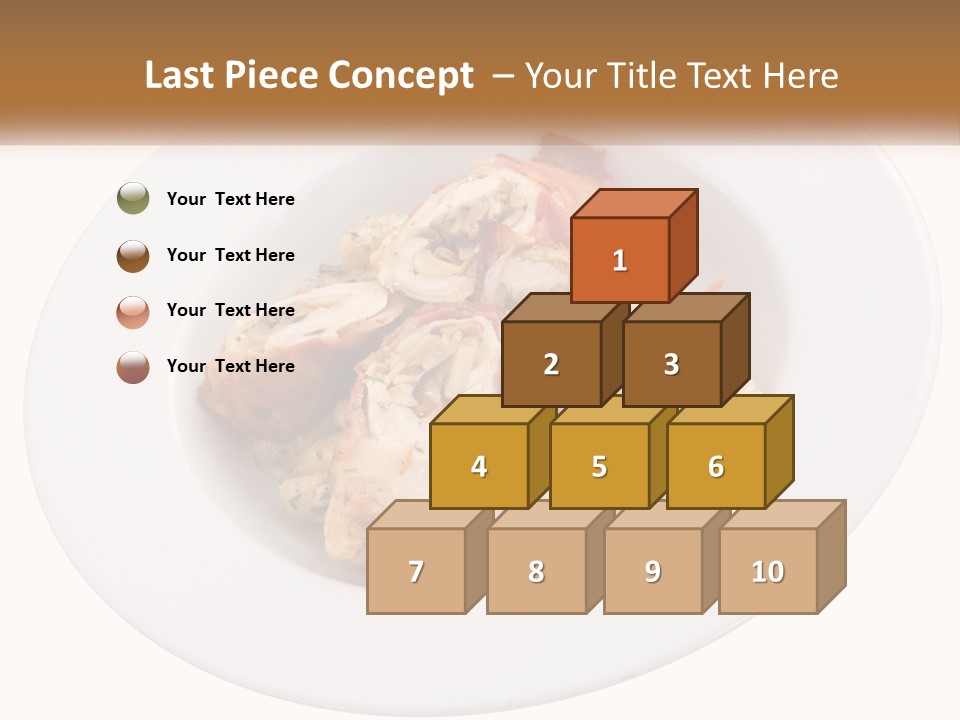 A Plate Of Food With Chicken And Mushrooms On It PowerPoint Template