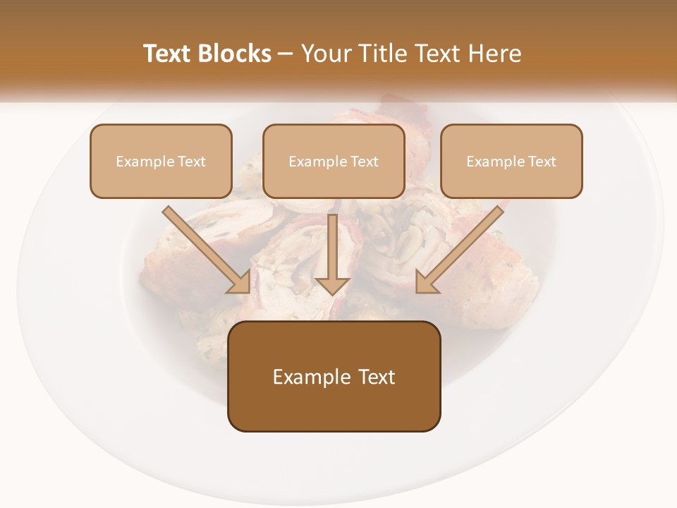 A Plate Of Food With Chicken And Mushrooms On It PowerPoint Template