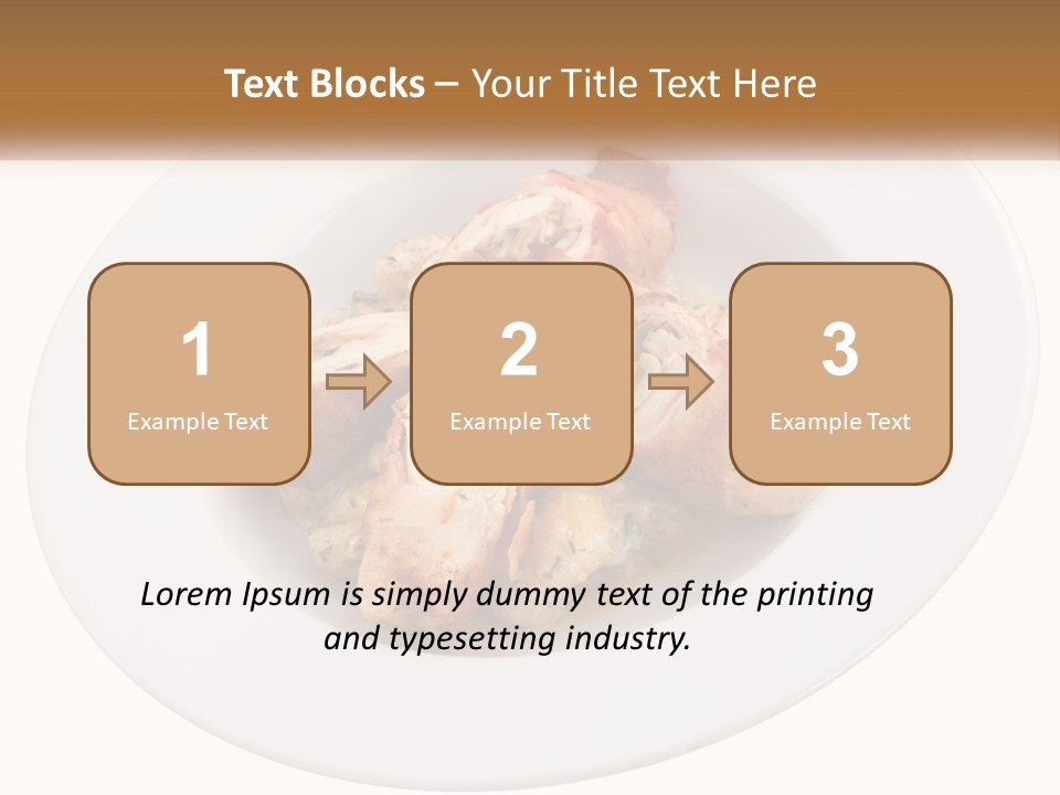 A Plate Of Food With Chicken And Mushrooms On It PowerPoint Template