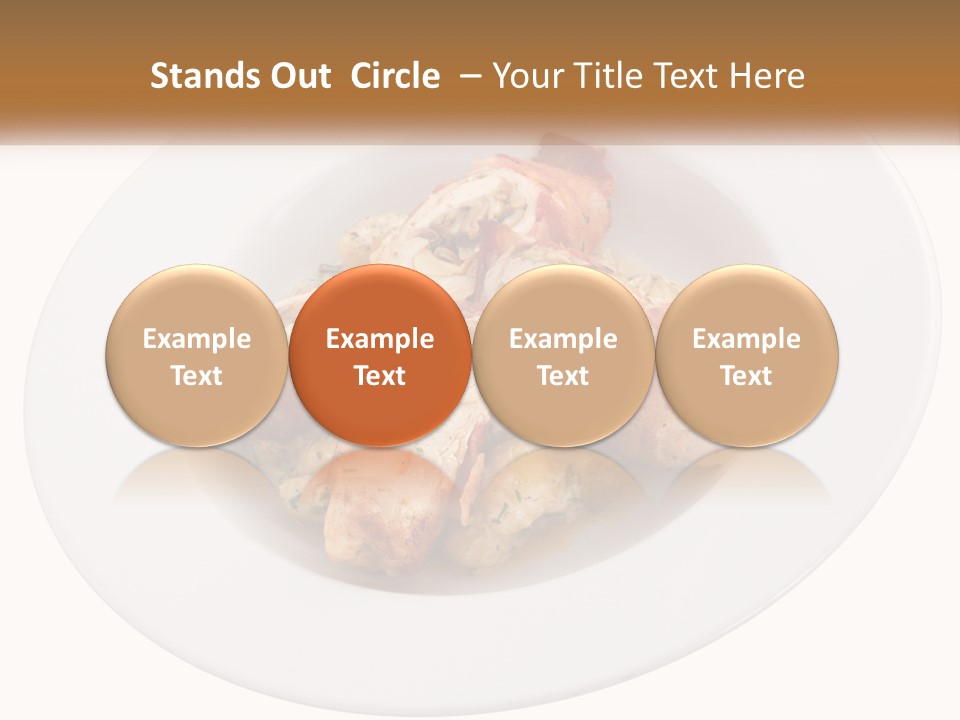 A Plate Of Food With Chicken And Mushrooms On It PowerPoint Template