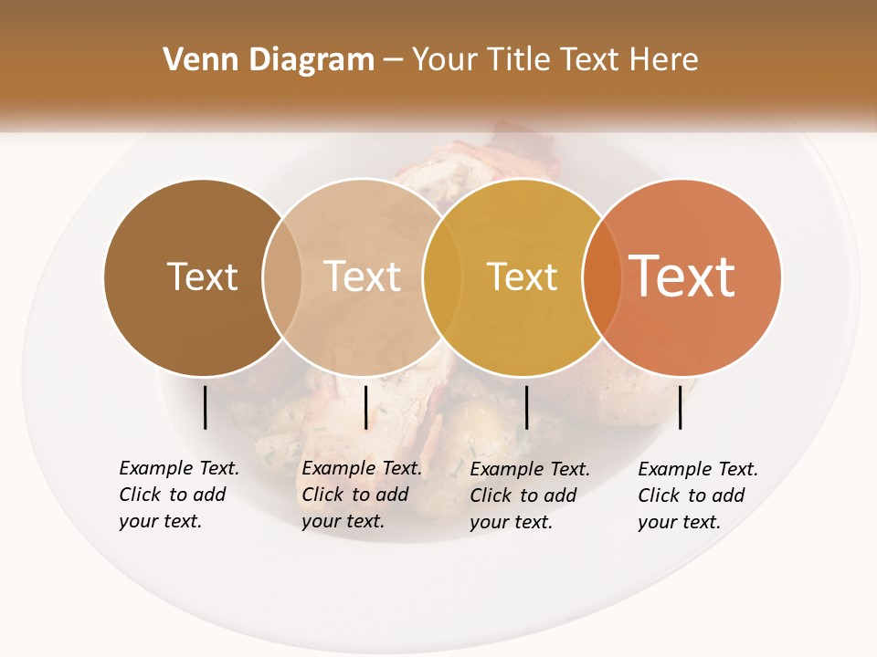 A Plate Of Food With Chicken And Mushrooms On It PowerPoint Template