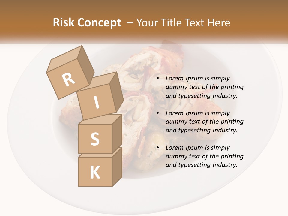 A Plate Of Food With Chicken And Mushrooms On It PowerPoint Template