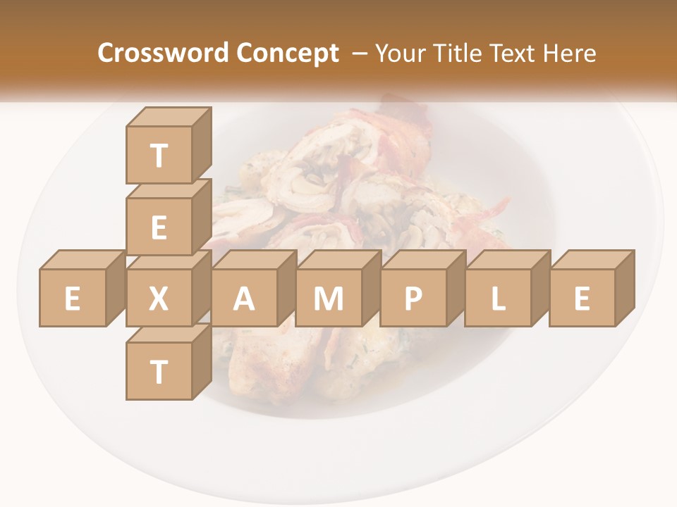A Plate Of Food With Chicken And Mushrooms On It PowerPoint Template