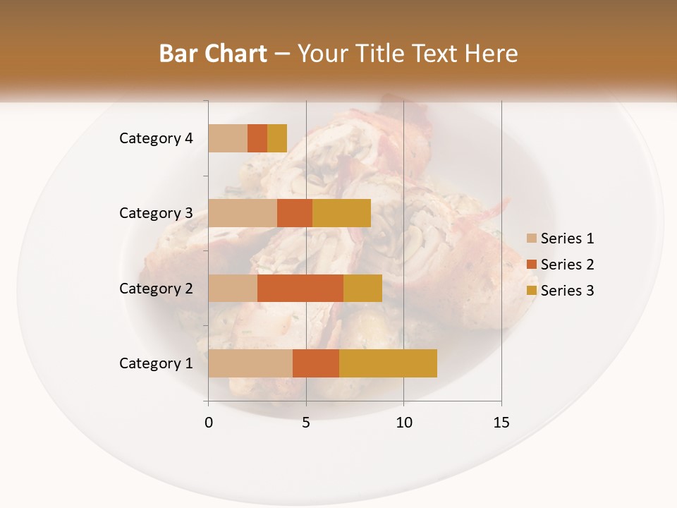 A Plate Of Food With Chicken And Mushrooms On It PowerPoint Template