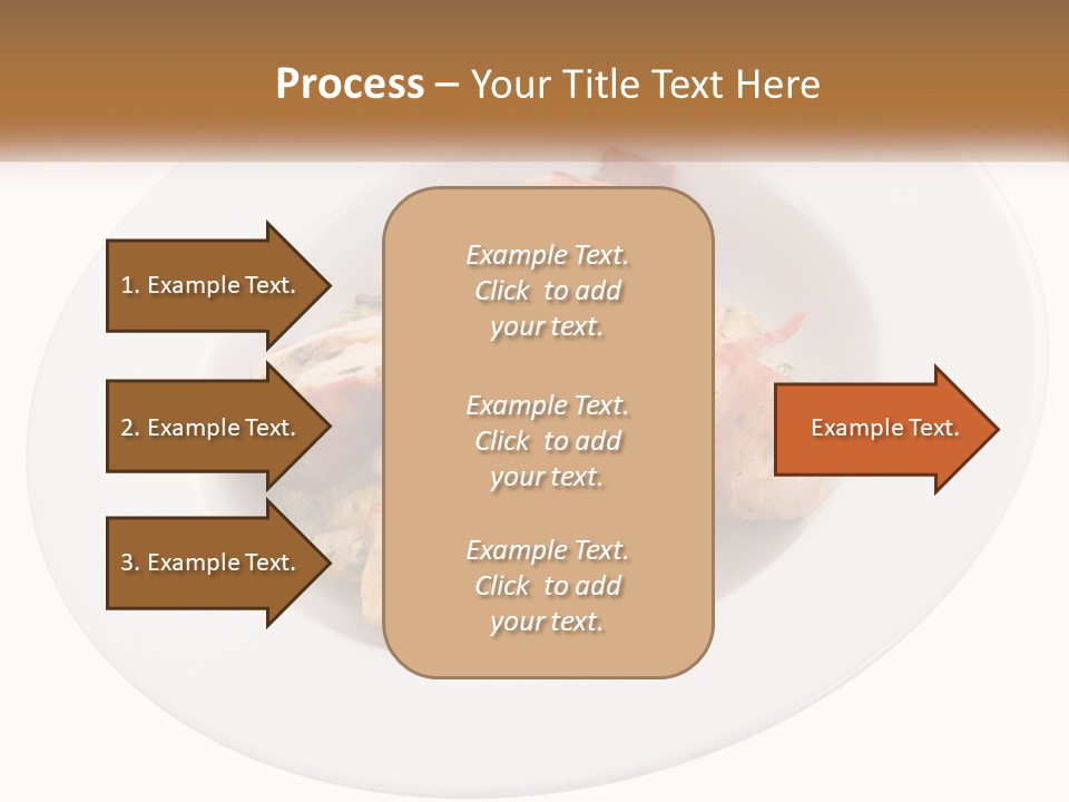 A Plate Of Food With Chicken And Mushrooms On It PowerPoint Template