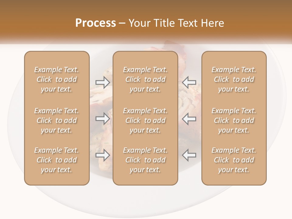 A Plate Of Food With Chicken And Mushrooms On It PowerPoint Template