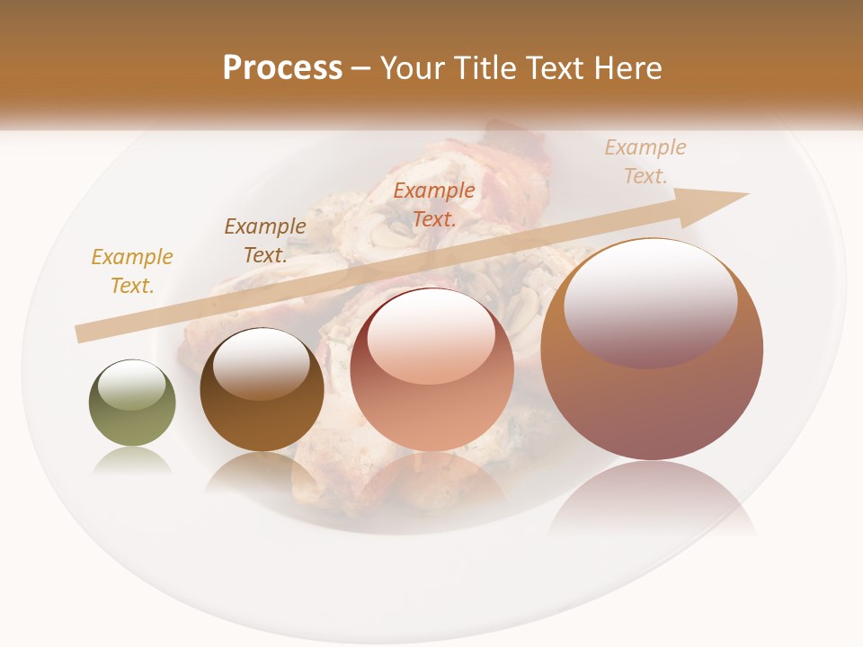 A Plate Of Food With Chicken And Mushrooms On It PowerPoint Template