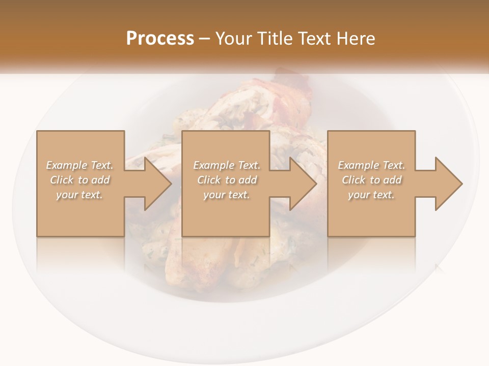 A Plate Of Food With Chicken And Mushrooms On It PowerPoint Template