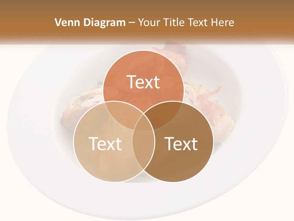 A Plate Of Food With Chicken And Mushrooms On It PowerPoint Template