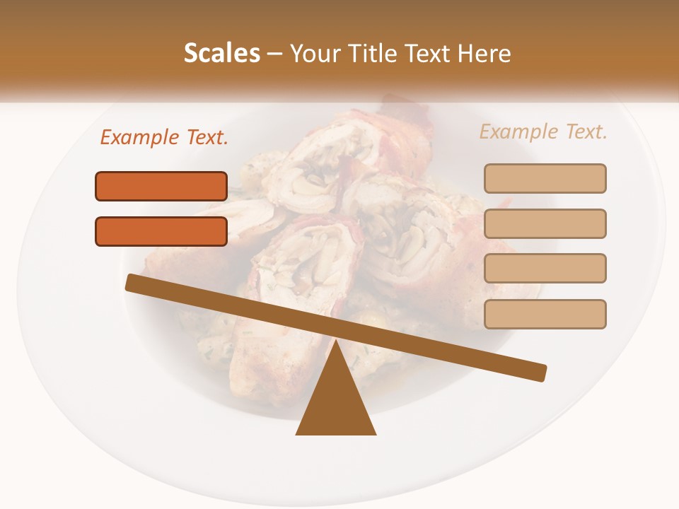 A Plate Of Food With Chicken And Mushrooms On It PowerPoint Template