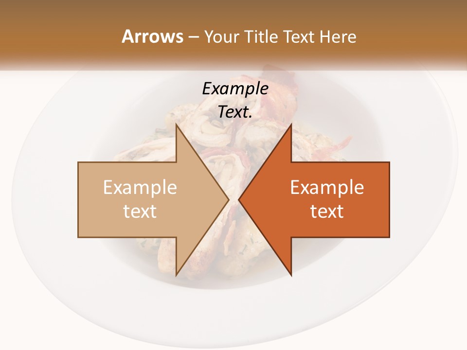 A Plate Of Food With Chicken And Mushrooms On It PowerPoint Template