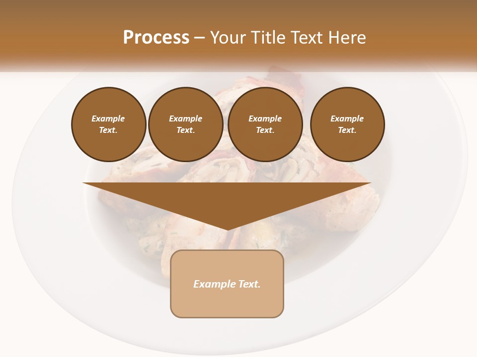 A Plate Of Food With Chicken And Mushrooms On It PowerPoint Template
