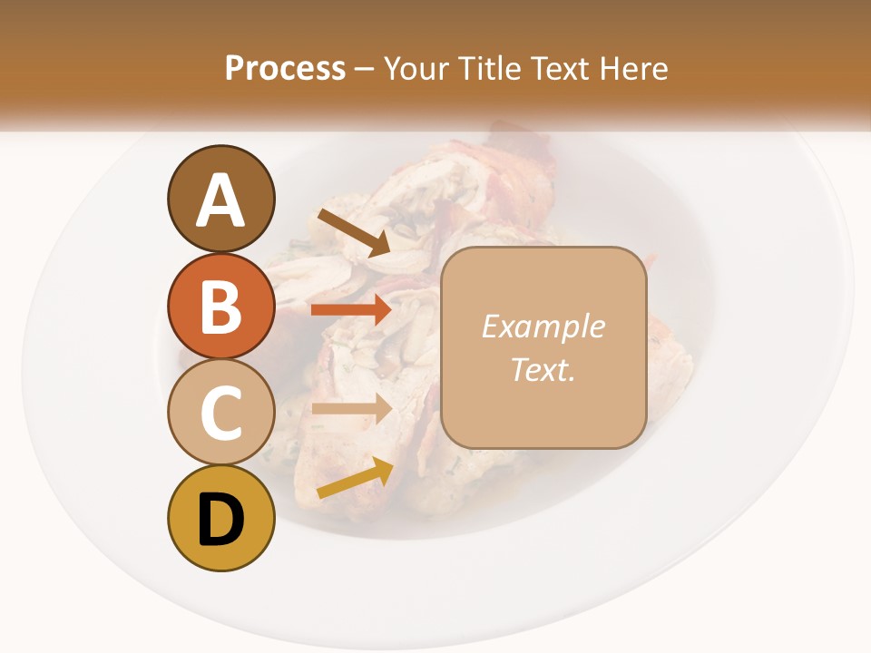 A Plate Of Food With Chicken And Mushrooms On It PowerPoint Template