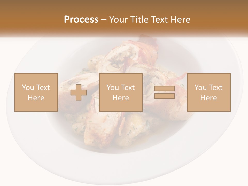 A Plate Of Food With Chicken And Mushrooms On It PowerPoint Template