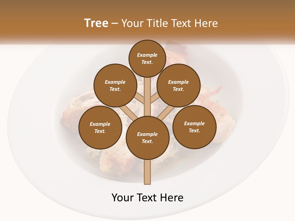 A Plate Of Food With Chicken And Mushrooms On It PowerPoint Template