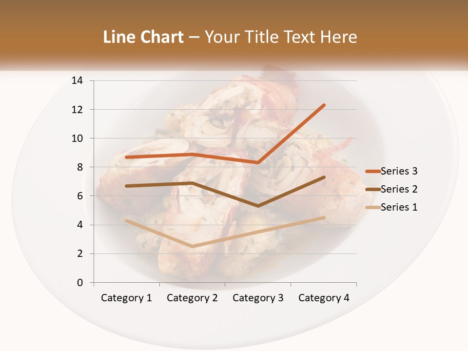 A Plate Of Food With Chicken And Mushrooms On It PowerPoint Template