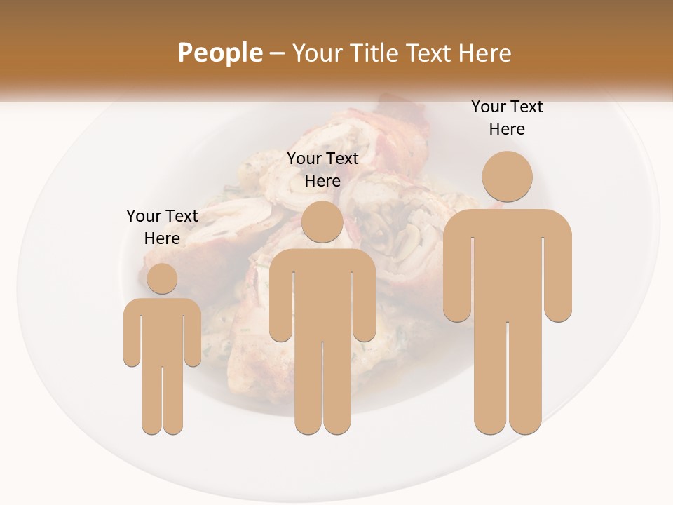 A Plate Of Food With Chicken And Mushrooms On It PowerPoint Template