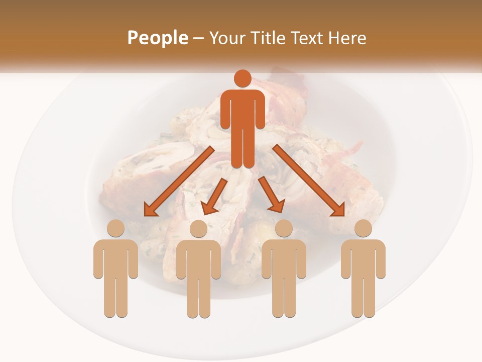 A Plate Of Food With Chicken And Mushrooms On It PowerPoint Template