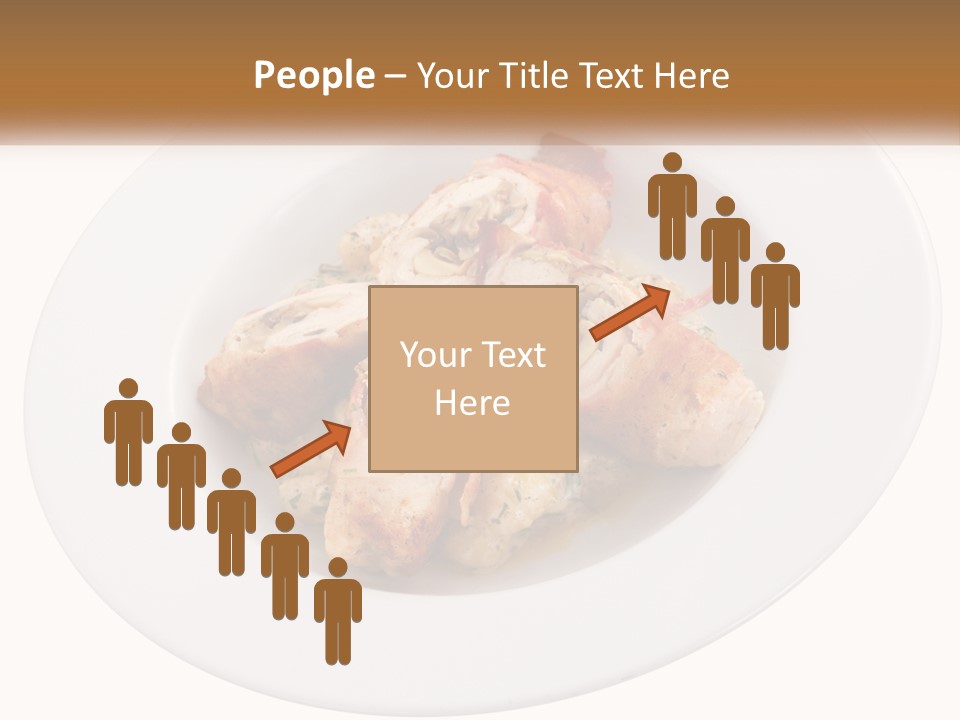 A Plate Of Food With Chicken And Mushrooms On It PowerPoint Template